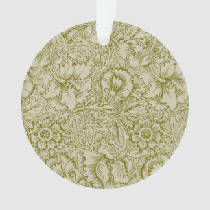 Ornamento William Morris Poppy Classic Floral Green