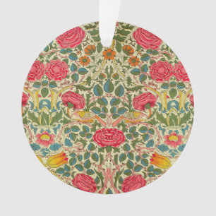 Ornamento William Morris Rosa Floral Chintz Rosa