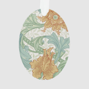 Ornamento William Morris Solteiro Stem Floral Patterno