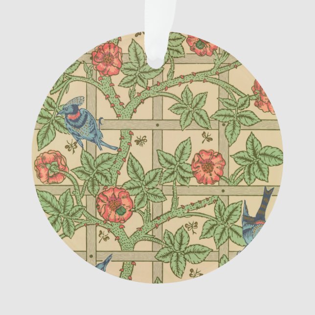 Ornamento William Morris Trellis Classic Wallpaper Design (Frente)