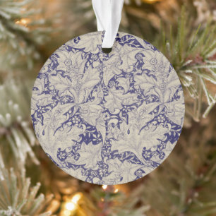Ornamento William Morris Wallflower Blue damask