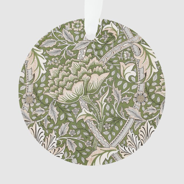 Ornamento William Morris Windrush flores florais clássicas (Frente)