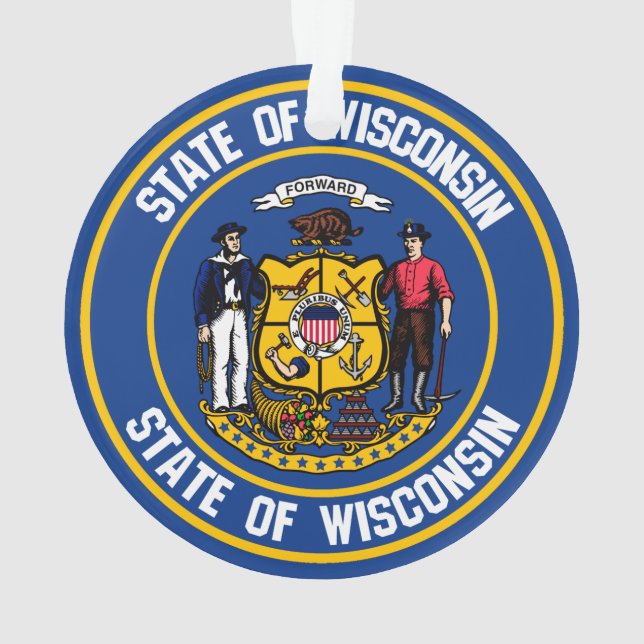 Ornamento Wisconsin Round Emblem (Verso)