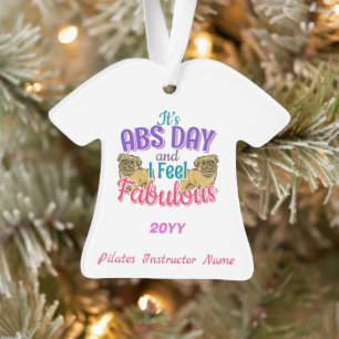 Ornamento Workout Principal No Dia Do Abs - Pug Dog Lover