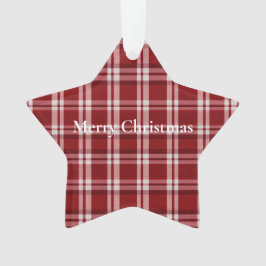 Ornamento Xadrez branca vermelha