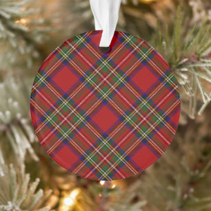 Ornamento Xadrez Real Stewart Tartan Padrão Escocês