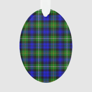 Ornamento Xadrez verde azul Campbell tartan