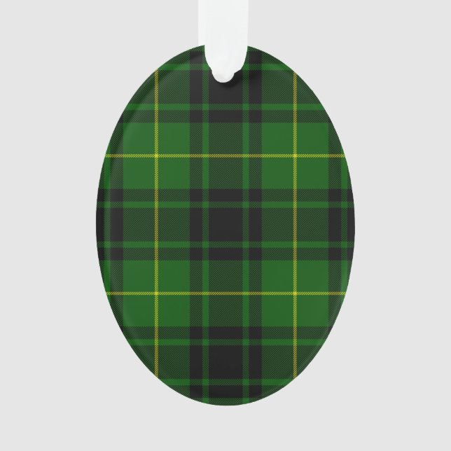Ornamento Xadrez verde MacArthur tartan (Frente)