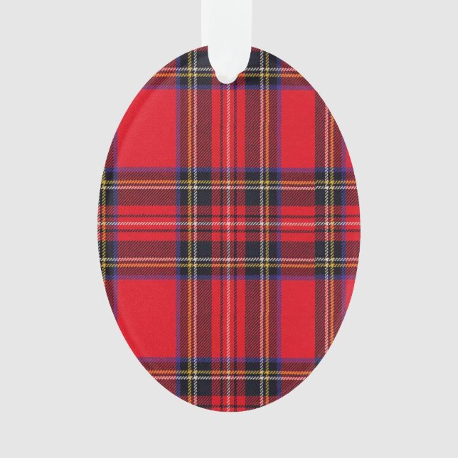 Ornamento Xadrez vermelha de Stewart tartan (Frente)
