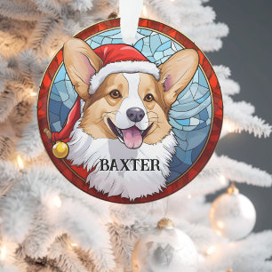 Ornamento Xmas do Corgi Personalizado