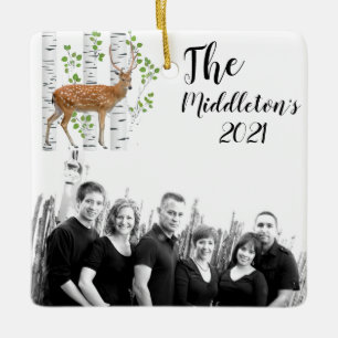 Ornamento XMAS Personalizado Deer Doe Buck Woodlan