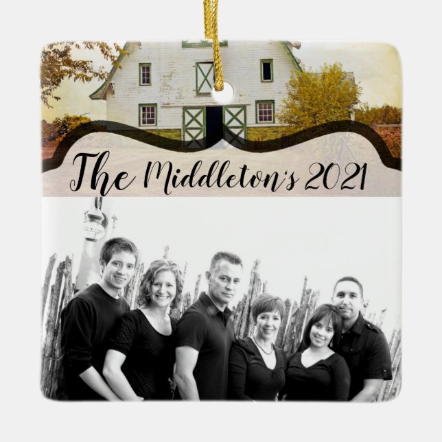 Ornamento XMAS Personalizado Rus do País da Raça S (Frente)