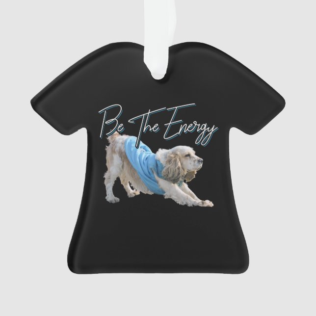 Ornamento Yoga Downward Dog - Seja A Quota Energética (Frente)