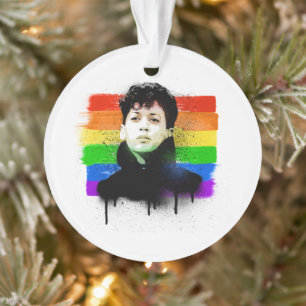 Ornamento Young Kamala Harris Grafite do Orgulho LGBTQ