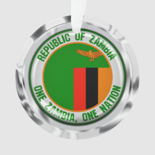 Ornamento Zambia  Round Emblem