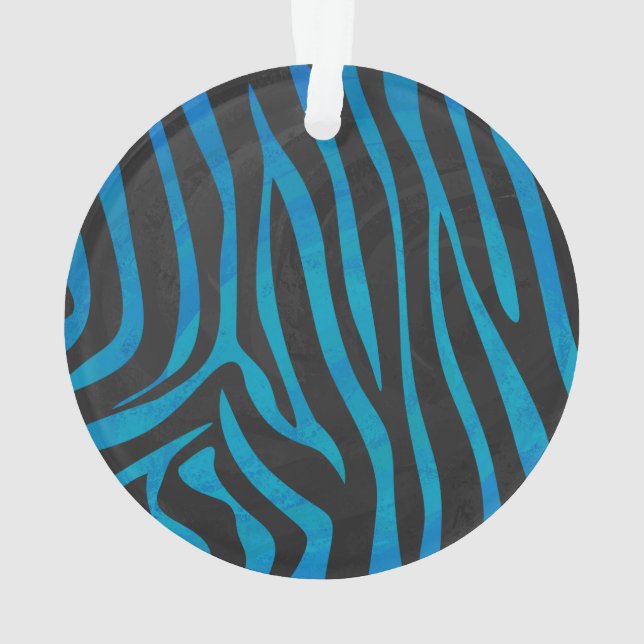 Ornamento Zebra Black e Blue Impressão (Verso)