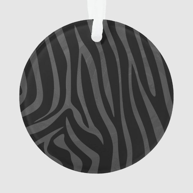 Ornamento Zebra Black e Cinza (Verso)