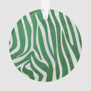 Ornamento Zebra Green e White Impressão