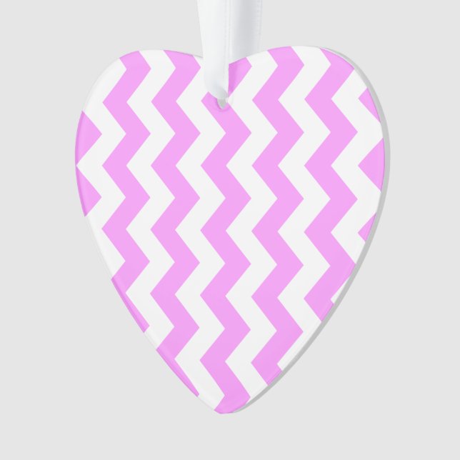 Ornamento Zigzag rosa e branco (Frente)