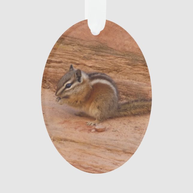 Ornamento Zion Chipmunk em Rochas Vermelhas (Frente)