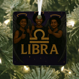 Ornamento Zodíaco Anjo Negro Libra