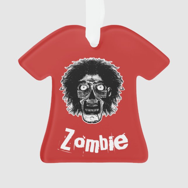 Ornamento Zombie - Em Vermelho (Frente)