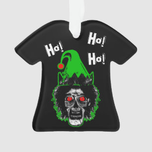 Ornamento Zombie! Ho! Ho! Chapéu Curvo em Preto