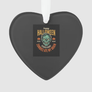 Ornamento Zumbis do Halloween Comeram Meu Cérebro