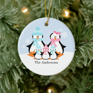 Ornamentos da Família Penguin