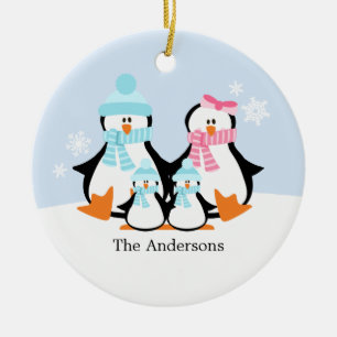 Ornamentos da Família Penguin