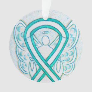 Ornamentos de Anjo da Fita de Sensibilização do 