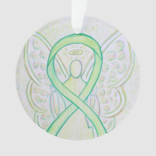Ornamentos de Anjo da Fita de Sensibilização do