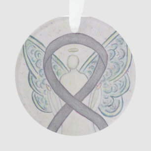 Ornamentos de Anjo de Fita de Consciência Pratead