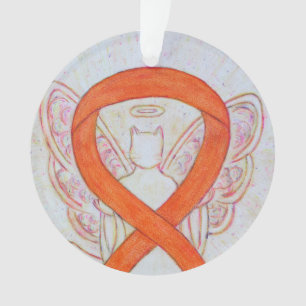 Ornamentos de Anjo de Fita de Sensibilização de Ga
