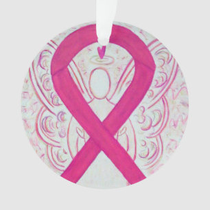 Ornamentos de Anjo Personalizados da Fita de Consc