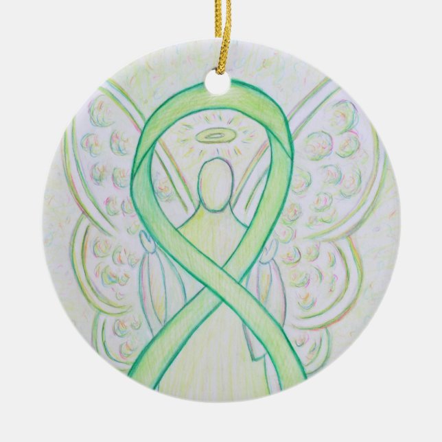 Ornamentos de Arte em Anjo da Fita de Consciência  (Frente)