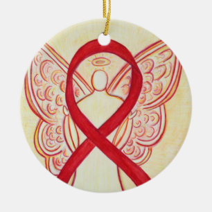 Ornamentos de Arte em Anjo da Fita de Sensibiliza