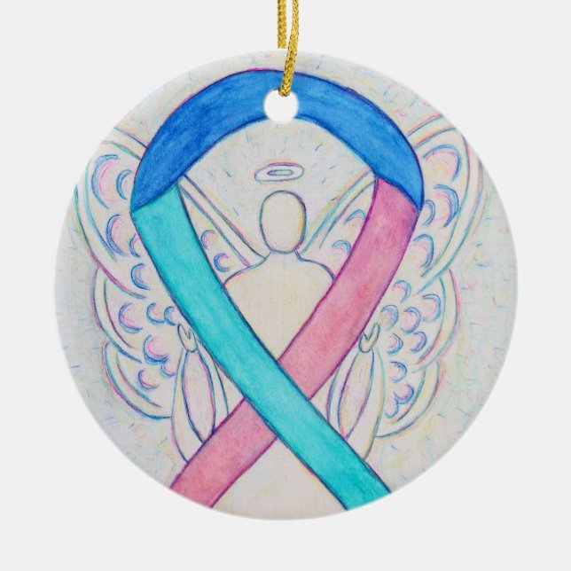 Ornamentos de Arte Personalizada Anjo da Faixa de  (Frente)