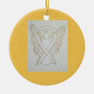 Ornamentos de Arte Personalizada Anjo da Fita de C