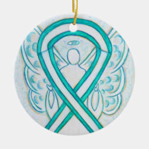 Ornamentos de Arte Personalizada de Fita de Cancer