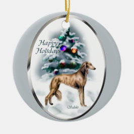 Ornamentos de Árvores de Natal em Saluki