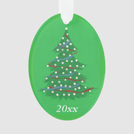 Ornamentos de Árvores de Natal Patriótico Azul Bra