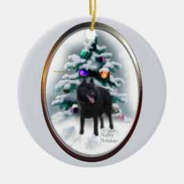 Ornamentos de Árvores de Natal Schipperke