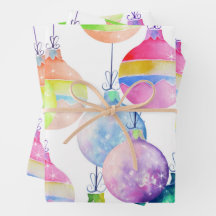 Ornamentos de Bolas Multicolores de Natal