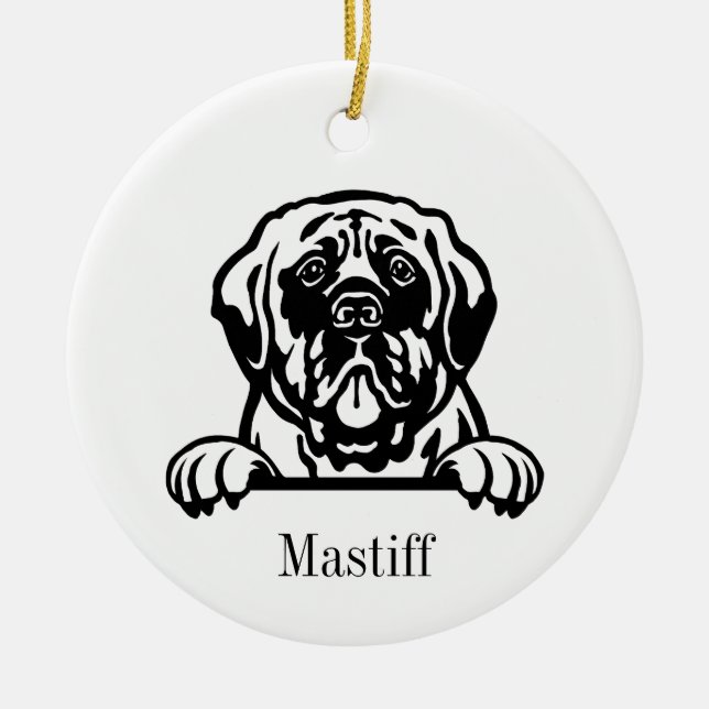 ornamentos de cães Mastiff (Frente)