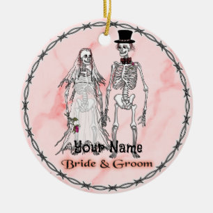ornamentos de Casamento de Esqueleto de gótico