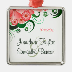 Ornamentos de Casamento de Hibiscus de Rosa Floral