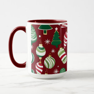 ornamentos de doces em árvore de natal caneca de c