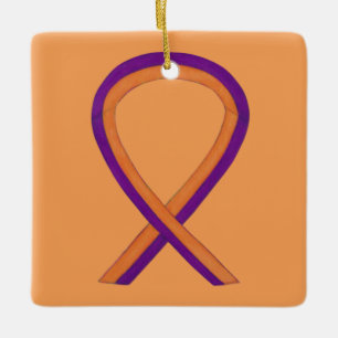 Ornamentos de Fita de Sensibilização Laranja e O