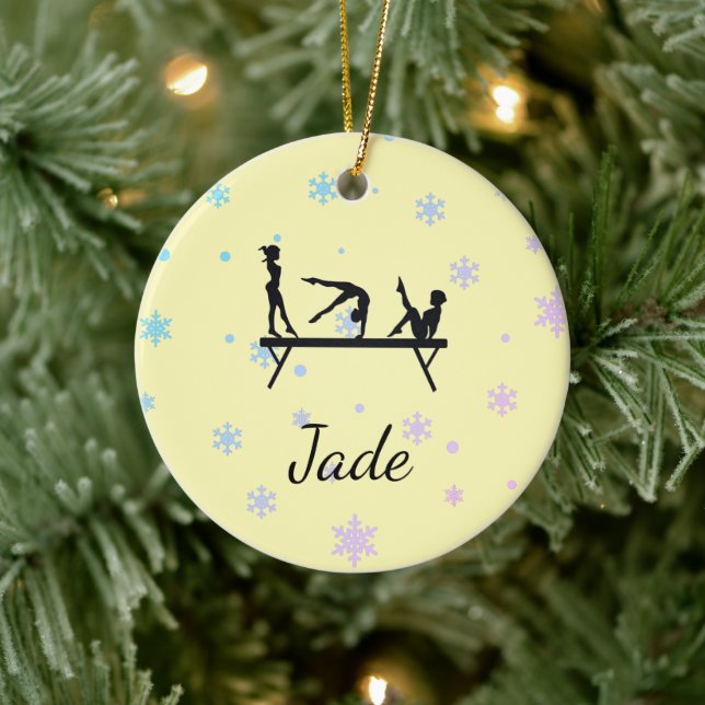 ORNAMENTOS DE GINÁSTICA AMARELOS PERSONALIZADOS (Árvore)